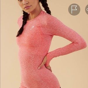 Peach coral long sleeve vital seamless